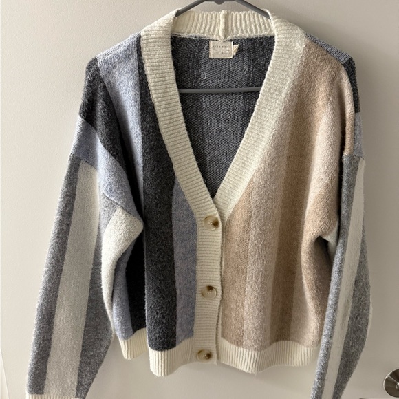 Colorblock Cardigan Sweater - Picture 1 of 3